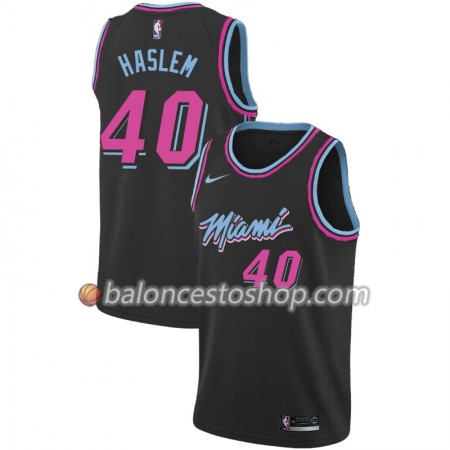 Camiseta Hombre NBA Miami Heat Udonis Haslem 40 2018-19 Nike City Edition Negro Swingman